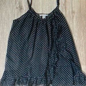 Victoria's Secret Black with White Polka Dot Camisole